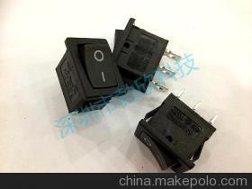 【船形開關 翹板開關船型開關 電源開關KCD1-102全黑 多國認證 環?！績r格,廠家,圖片,電工開關,深圳勃欣科技-